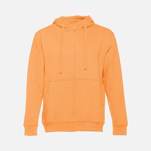 Толстовка мужская на молнии с капюшоном Amsterdam, светло-оранжевая, размер S