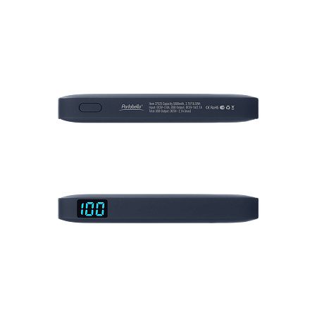 Внешний аккумулятор с подсветкой Анкор (Ancor) 5000 mAh, синий