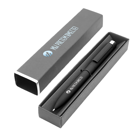 Ручка Espada в коробке Cradle чёрной с серебристым, чёрная