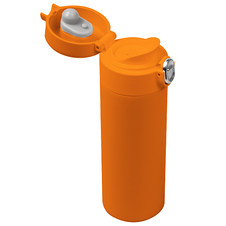 Термобутылка (термос) Kyoto вакуумная, стальная, 440 мл, матовая, оранжевая