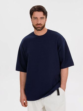 Джемпер с коротким рукавом Siluetti Volumica, темно-синий, размер M/L