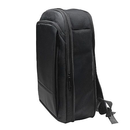 Расширяющийся  рюкзак "Slim" из водостойкого материала, чёрный, 45х30х6 см, ткань верха: 100% полиэстер 1680 D