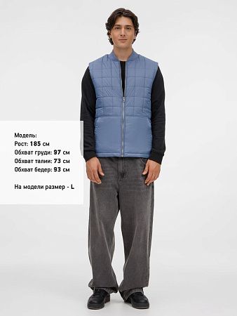 Жилет унисекс Warmbridge, синий (джинс), размер XL