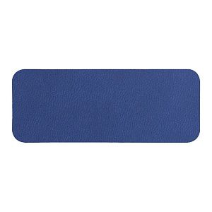 Шеврон Rectangle Latte Soft touch размер 75*29 мм, синий, со скругленными углами