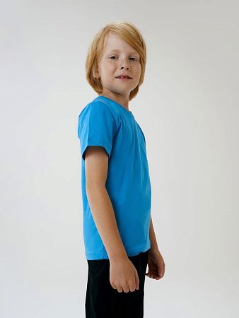 Футболка детская T-Bolka Kids, бирюзовая, размер 6 лет (106-116 см)