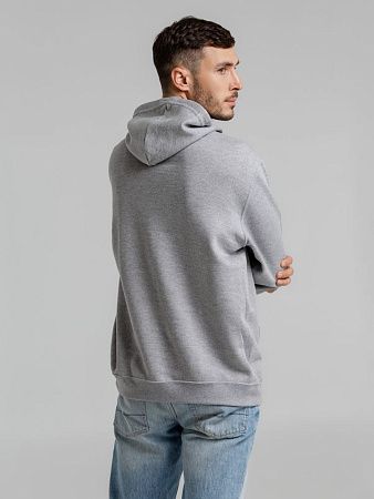 Толстовка с капюшоном Snake II серый меланж, размер 3XL