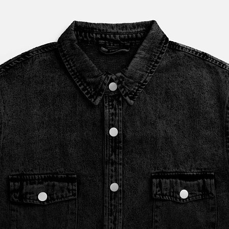 Куртка джинсовая O3, черная, размер 3XL/4XL