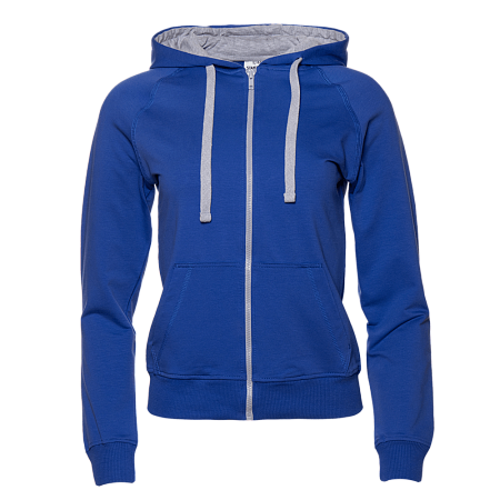 Толстовка женская STAN с капюшоном на молнии футер без начёса, 260, 61W, Синий,  (16/1)  (46/M)
