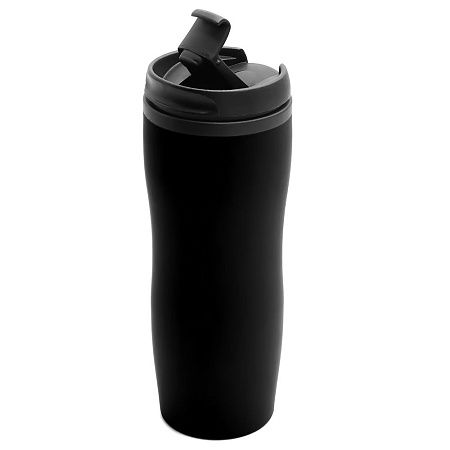 Термокружка Gamma, cофт-тач, черный