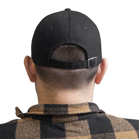 Кепка 5-панельная Oxford 300, c черным сендвичем, черная