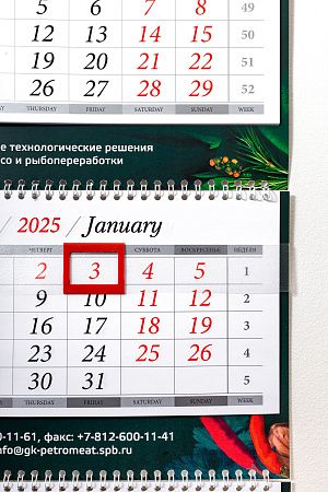 Стандартный календарь "Трио"