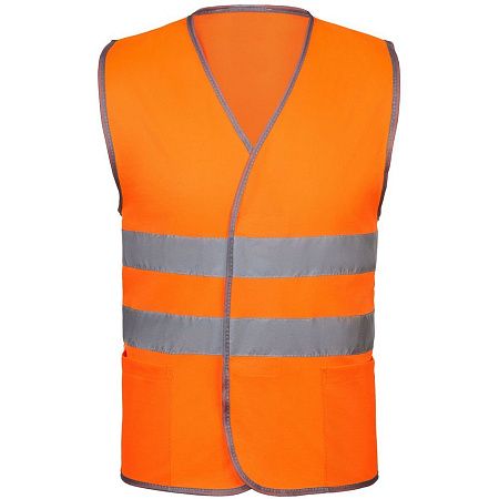 Сигнальный жилет СО-1 ТР, оранжевый флуоресцентный, размер XXL