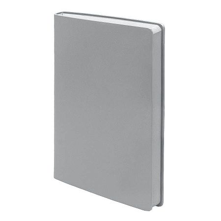 Бизнес-блокнот LADY, формат А5, серый, блок в клетку