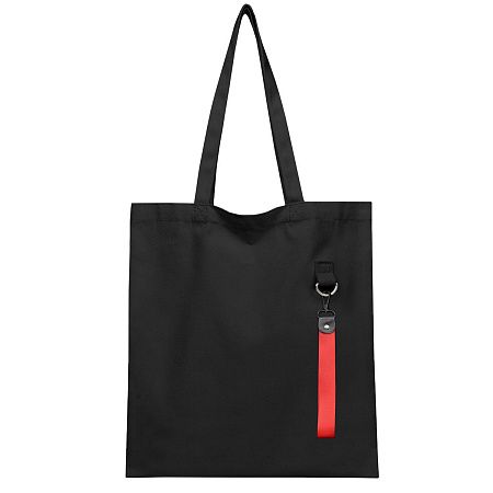 Сумка для покупок LUMISSA 325 г/м² с ремувкой, чёрный/красный