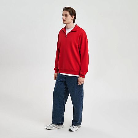 Толстовка на молнии унисекс Флоу (Flow), красная, размер 5XL/6XL