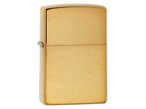 Зажигалка ZIPPO с покрытием Brushed Brass, цвет: золотой