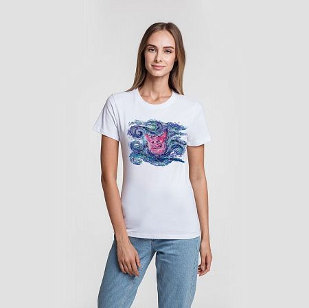 Футболка женская «Ван-Пиг», белая, размер S