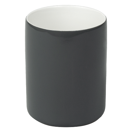 Кружка фарфоровая Casa Grande Magnolia Varnish, глянцевая, серая/белая, 350 мл