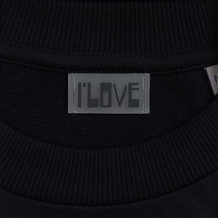 Футболка оверсайз с двойным рукавом Kosmos, черная, размер M/L