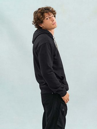 Худи унисекс Cameron, черное с серым меланжем, размер XS