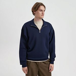 Толстовка на молнии унисекс Флоу (Flow), темно-синяя, размер 5XL/6XL