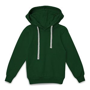 Толстовка с капюшоном детская Kirenga Kids, темно-зеленая, размер 14 лет (154-164 см)