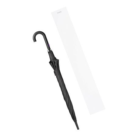Зонт-трость Квантум (Quantum), черный/фиолетовый