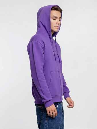 Толстовка на молнии с капюшоном Siverga Heavy 2.0, фиолетовая, размер XS