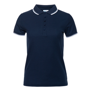 Рубашка поло женская STAN с окантовкой хлопок/полиэстер 185, 04BK под нанесение