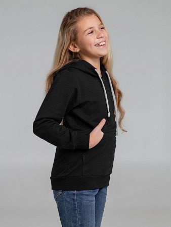 Толстовка с капюшоном детская Kirenga Kids, черная, размер 12 лет (142-152 см)