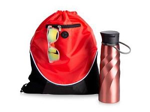 Набор с бутылкой и очками «Summerheat», цвет: красный