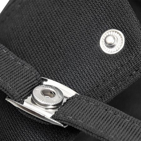 Кепка 5-панельная Ottoman 300, полиэстр, c черным сендвичем, черная