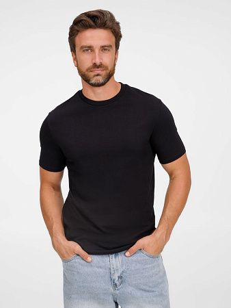 Футболка унисекс T-Bolka 180, черная, размер XXL