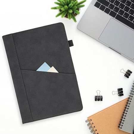 Ежедневник Smart Geneva Nuba А5, темно-серый, недатированный, в твердой обложке с поролоном