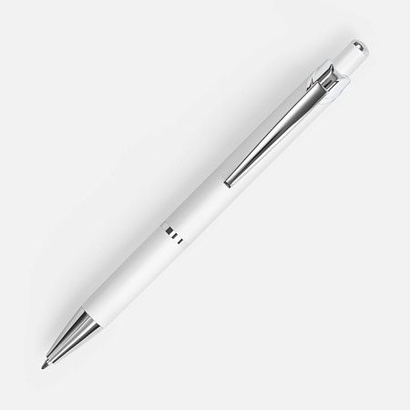 Ручка шариковая Chromos Soft Touch, белая