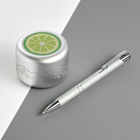 Беспроводная колонка Пэшн (Passion) 80dB 600 mAh (Bluetooth 5.4), серебряная