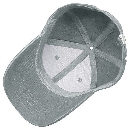 Кепка 6-панельная Greenwich 350, c серым сендвичем, серая