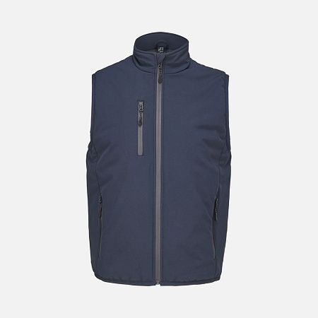 Жилет софтшелл унисекс Falcon BW, синий, размер 4XL