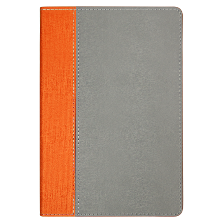 Ежедневник Flexy Viva Latte Sand Color A5, серый с оранжевым, недатированный, в гибкой обложке