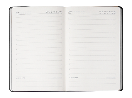 Ежедневник Flexy Viva Latte Sand Color A5, серый с красным, недатированный, в гибкой обложке