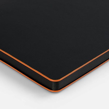 Ежедневник Trait, недатированный, черный с оранжевым