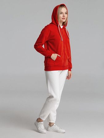 Толстовка на молнии с капюшоном Unit Siverga, красная, размер 3XL v2
