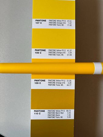 Ручка шариковая пластиковая Ravena Color желтая/белая