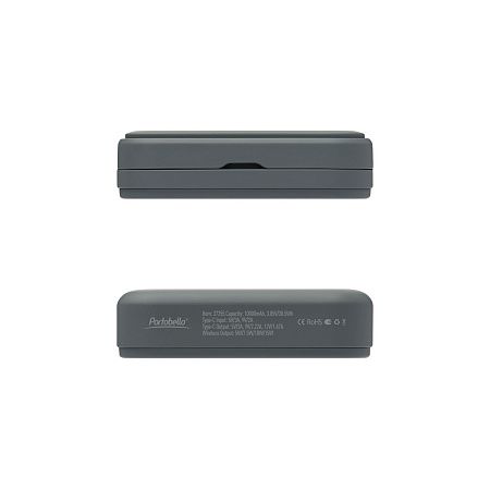 Внешний аккумулятор Юнион PD (Union PD) 10000mAh с функцией беспроводной зарядки 15W, серый