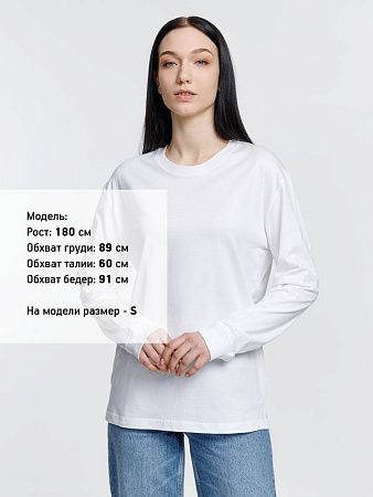 Футболка унисекс с длинным рукавом Pioneer LSL, белая, размер XS