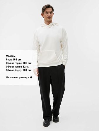 Худи унисекс оверсайз Esplanada, молочно-белое, размер S
