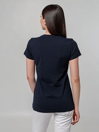 Футболка женская T-bolka Stretch Lady, темно-синяя (navy), размер L v2
