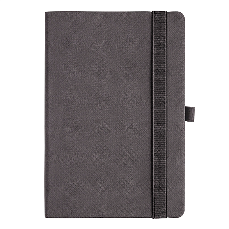 Ежедневник Flexy Line Linen А5, серый, недатированный, в гибкой обложке, с резинкой и петлей для ручки