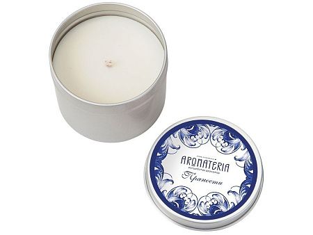 Набор: платок «Гжель» и свеча «Птица счастья»