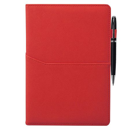 Ежедневник Smart Asti Linen А5, красный, недатированный, в твердой обложке с поролоном